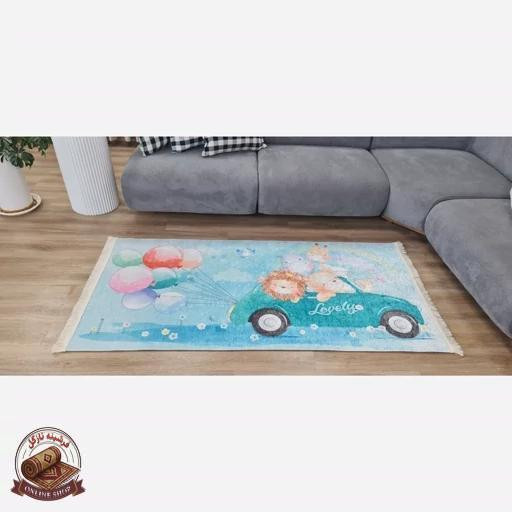 فرشینه کودک مخمل هازان تُرک استُپ دار(ابعاد دلخواه)