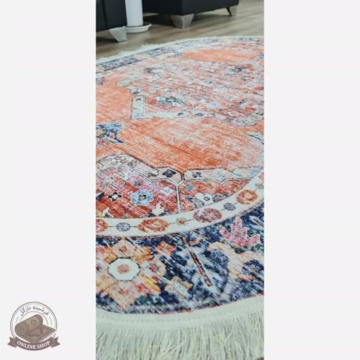 فرشینه بیضی مخمل استُپ دار (ابعاد دلخواه) تولیدمیشه b55