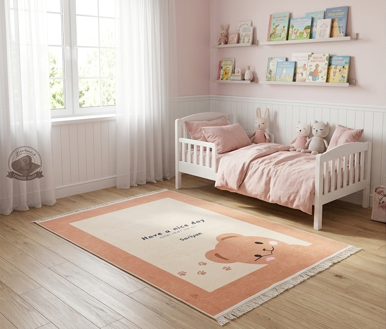 فرشینه کودک مخمل هازان ترک استُپ دار(ابعاد دلخواه) u425