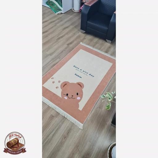 فرشینه کودک مخمل هازان ترک استُپ دار(ابعاد دلخواه) u425