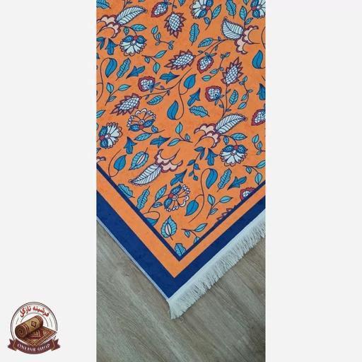 فرشینه نارنجی جنس مخمل تُرک ابعاد دلخواه تولید میشه استُپ دار