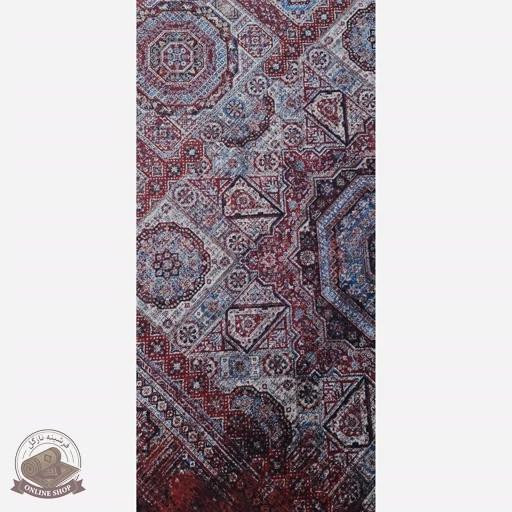فرشینه زرشکی فانتزی جنس مخمل تُرک ابعاددلخواه تولید میشه استُپ دار کد m215