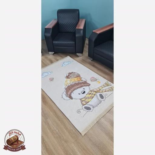 فرشینه کودک جنس مخمل هازان تُرک استُپ دار U354(ابعاد دلخواه)