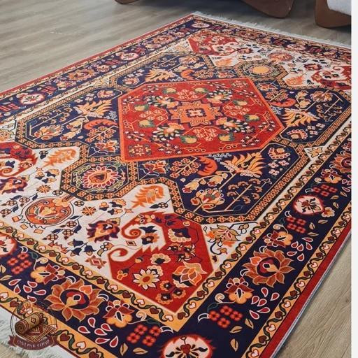 فرشینه مخمل طرح سنتی استُپ دار (ابعاد دلخواه) تولیدمیشه o126
