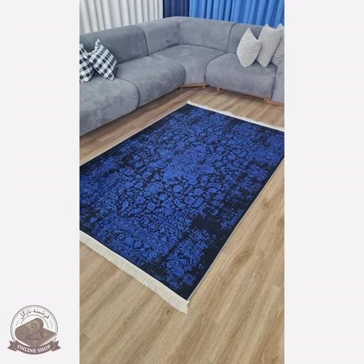 فرشینه لاکی تیره جنس مخمل استُپ دار (ابعاددلخواه) U178