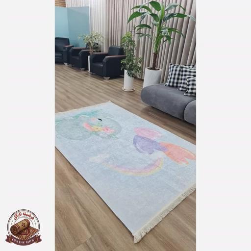 فرشینه کودک جنس مخمل هازان تُرک استُپ دار (ابعاد دلخواه)U050
