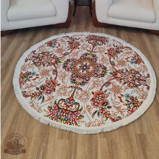 فرشینه مدرن جنس مخمل دایره ای استُپ دارR166 (سفارشی)