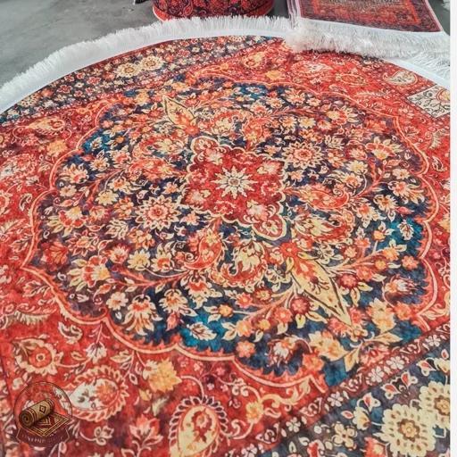 فرشینه مدرن جنس مخمل دایره ای استُپ دار (سفارشی) u111