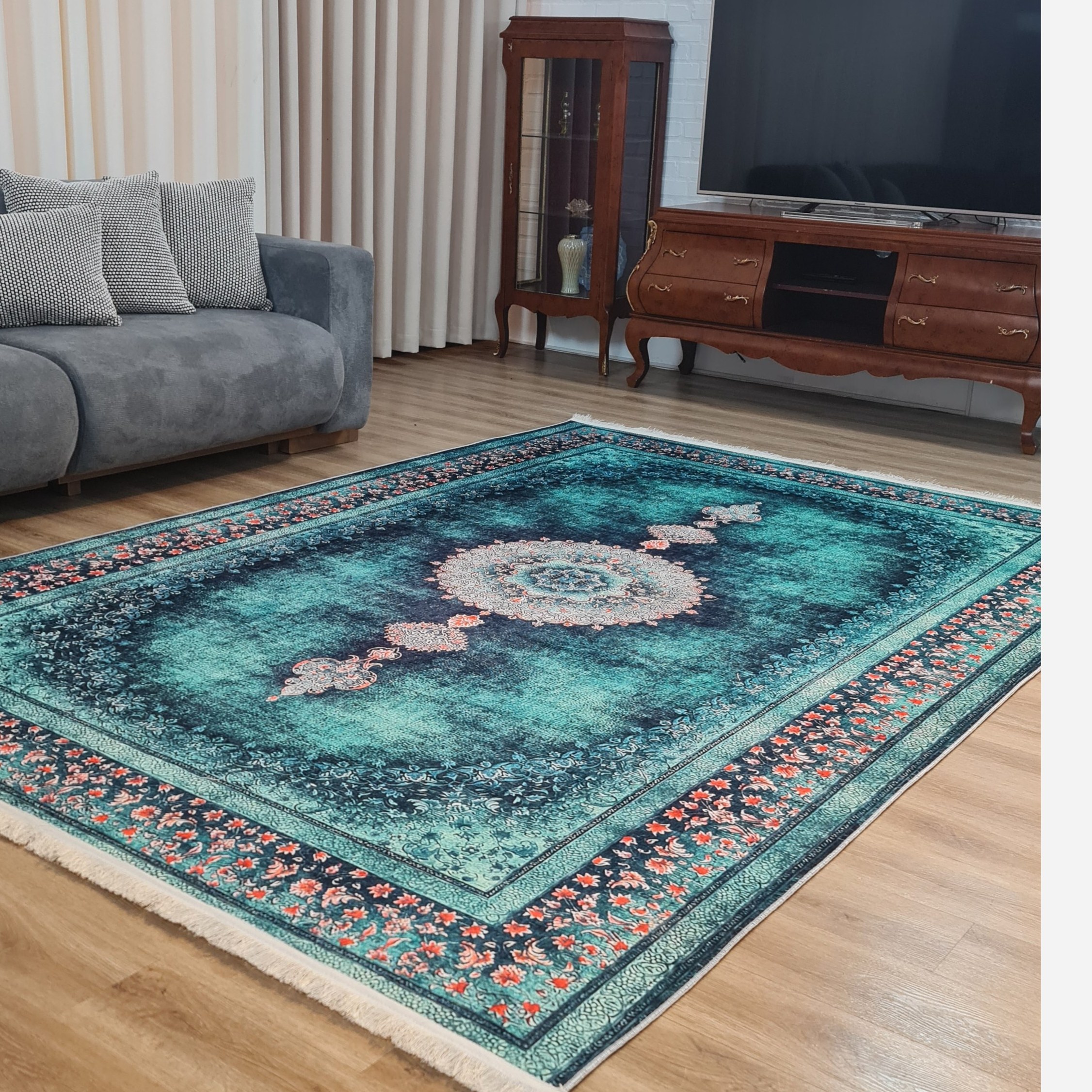 فرشینه مخمل ترک مدرن استپ دار (ابعاد دلخواه) u139(پس کرایه)