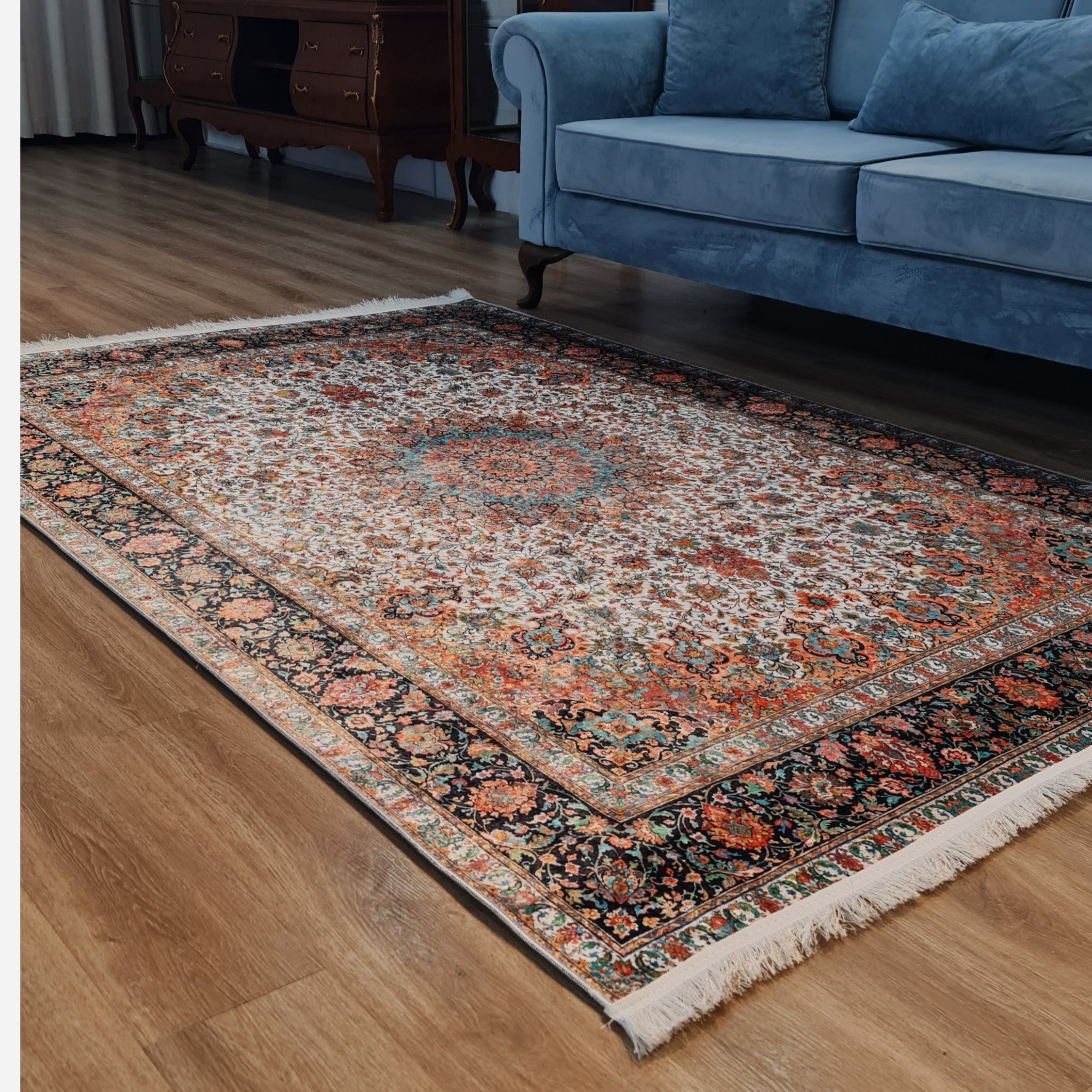 فرشینه مخمل مدرن استب دار تولید (ابعاد دلخواه) u74 (پس کرایه)