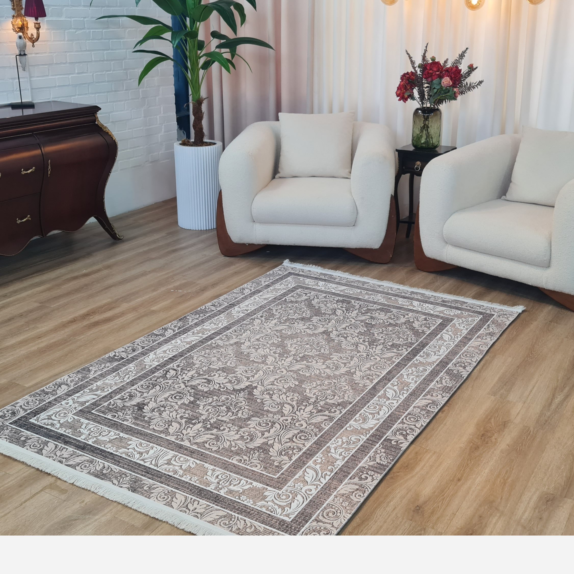 فرشینه مخمل مدرن ترمز دار تولید در (ابعاد دلخواه) h460 (پس کرایه)