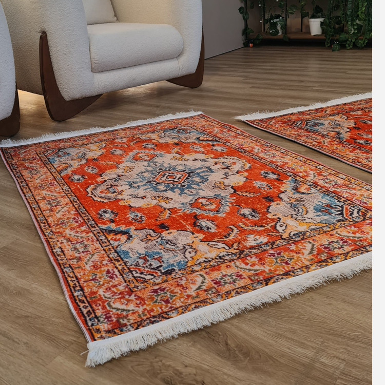 فرشینه مخمل فانتزی مدرن استُپ دار (ابعاد سفارشی) m138 (پس کرایه)