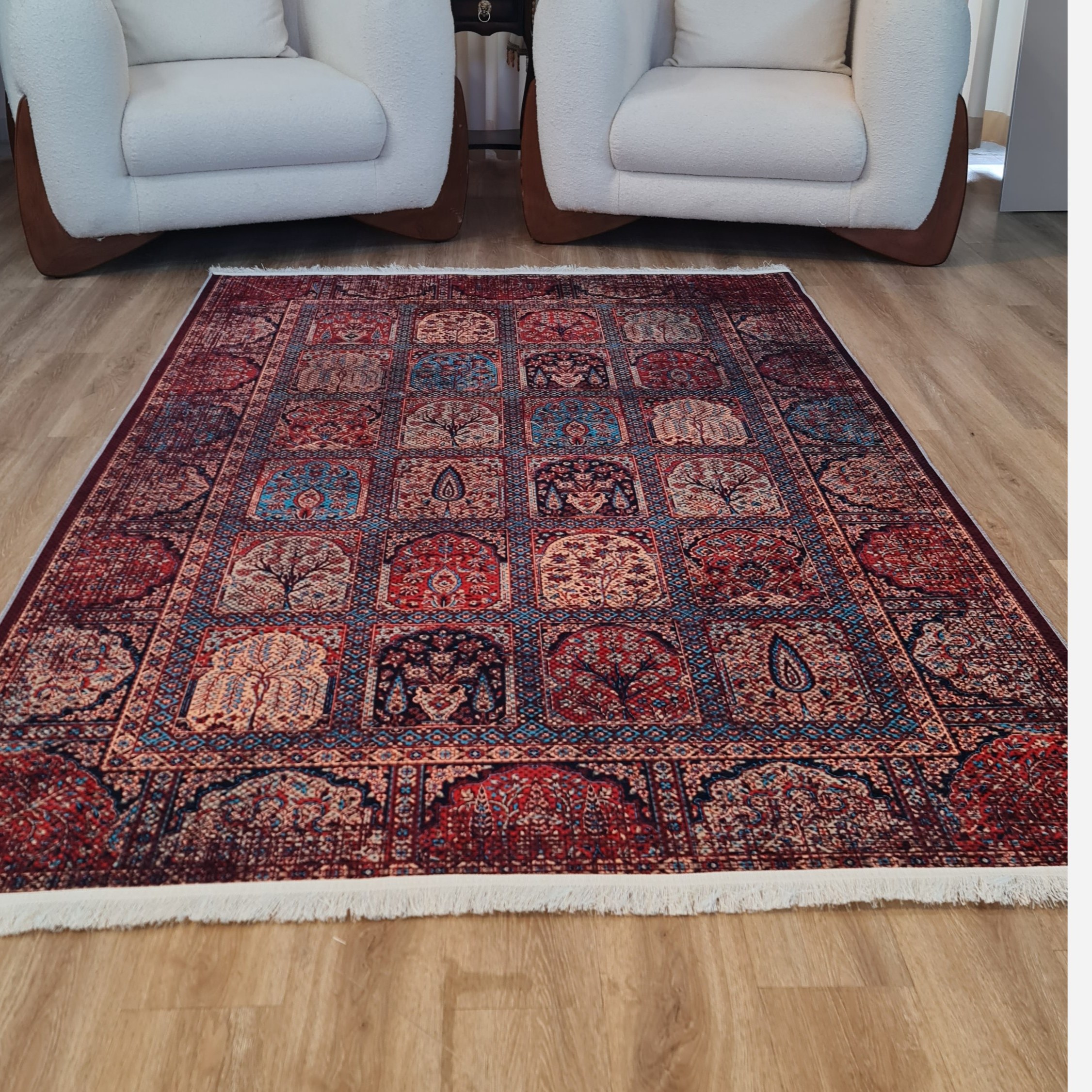 فرشینه مخمل مدرن استُپ دار تولید در (ابعاد سفارشی) u504 (پس کرایه)