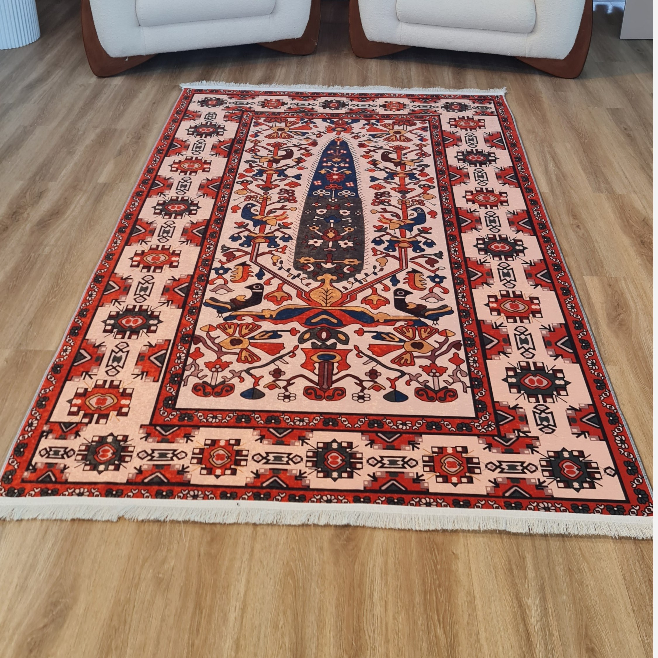فرشینه مخمل طرح مدرن زیره کار استُپ دار u103 (پس کرایه)