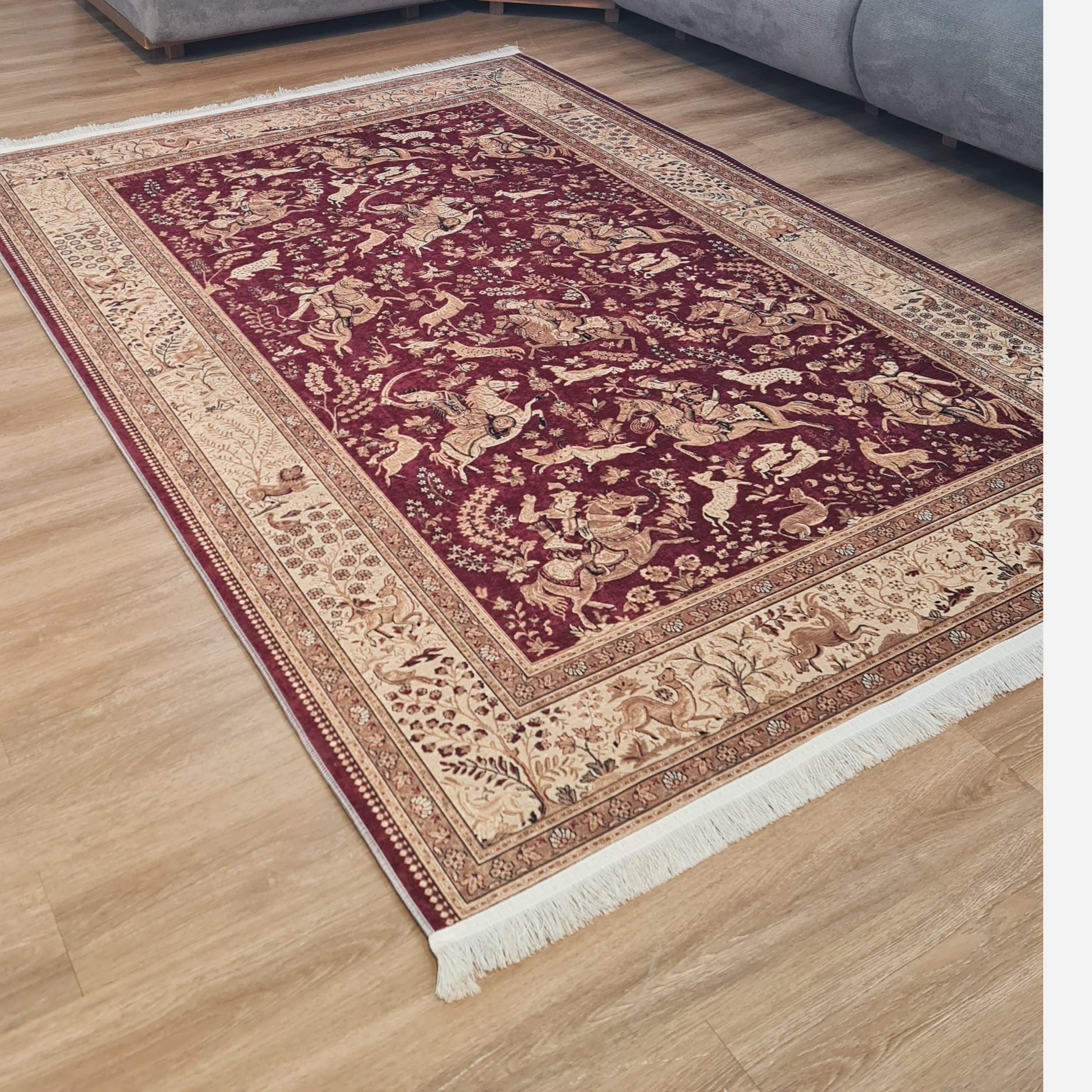 فرشینه مدرن مخمل استُپ دار (ابعاد دلخواه) تولیدمیشه a167(پس کرایه)