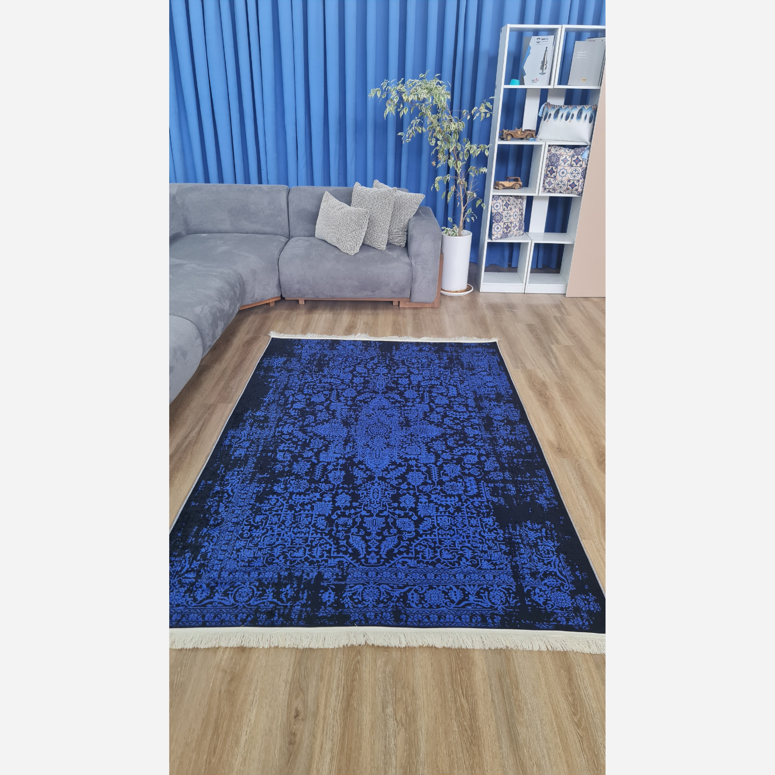 فرشینه لاکی تیره جنس مخمل استُپ دار (ابعاددلخواه) U178(پس کرایه)