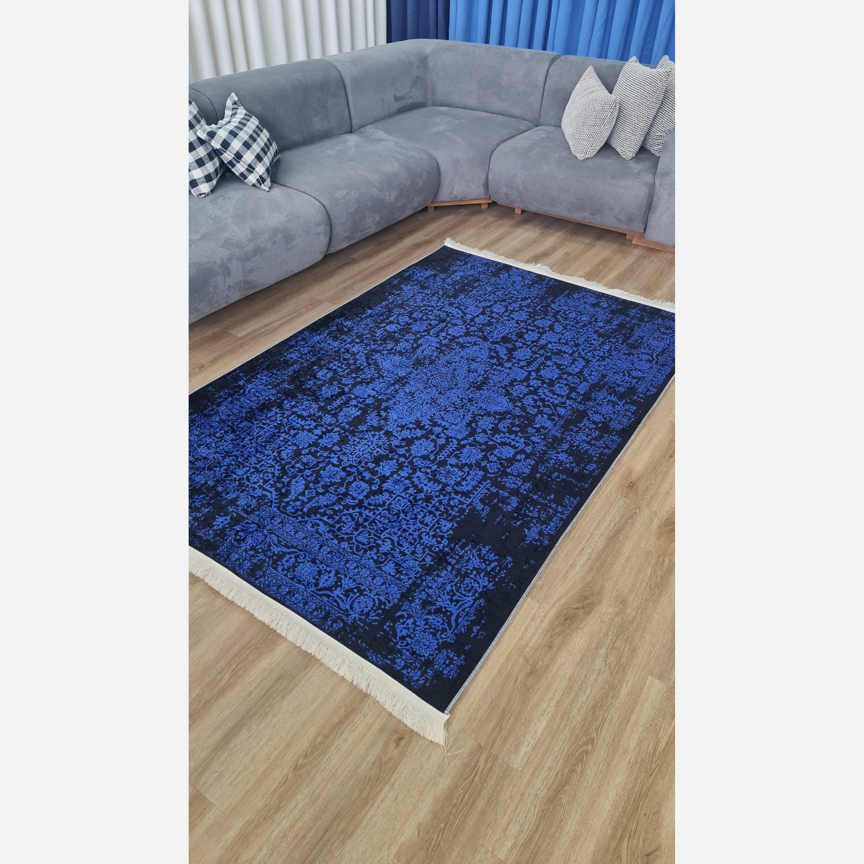 فرشینه لاکی تیره جنس مخمل استُپ دار (ابعاددلخواه) U178(پس کرایه)