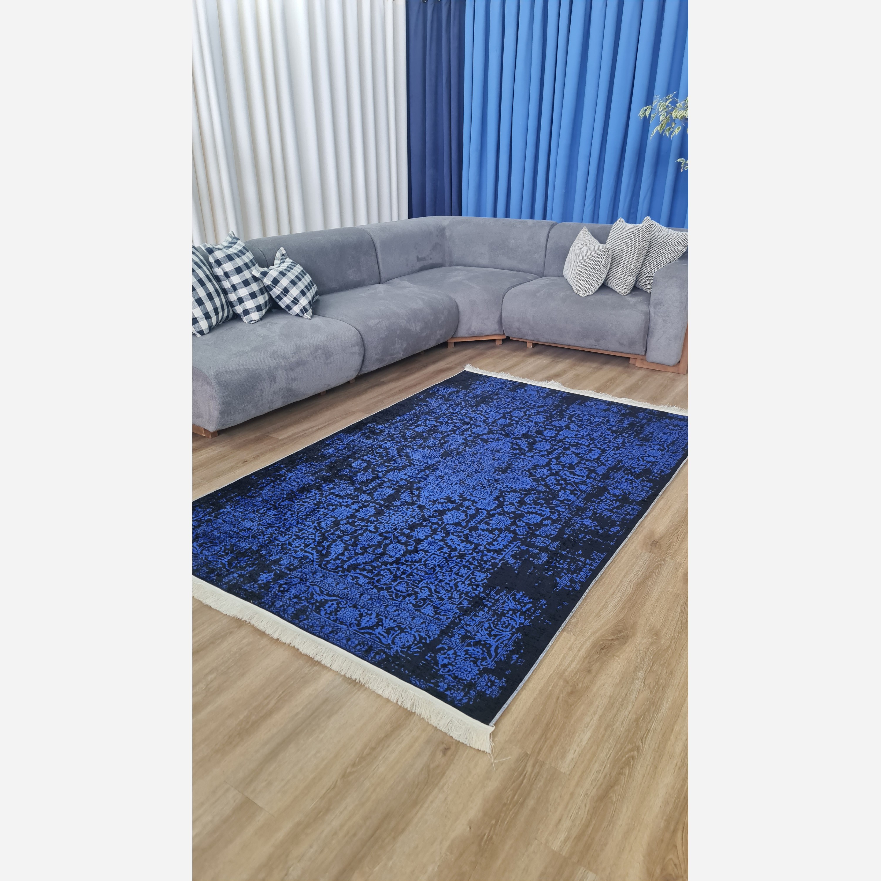 فرشینه لاکی تیره جنس مخمل استُپ دار (ابعاددلخواه) U178(پس کرایه)