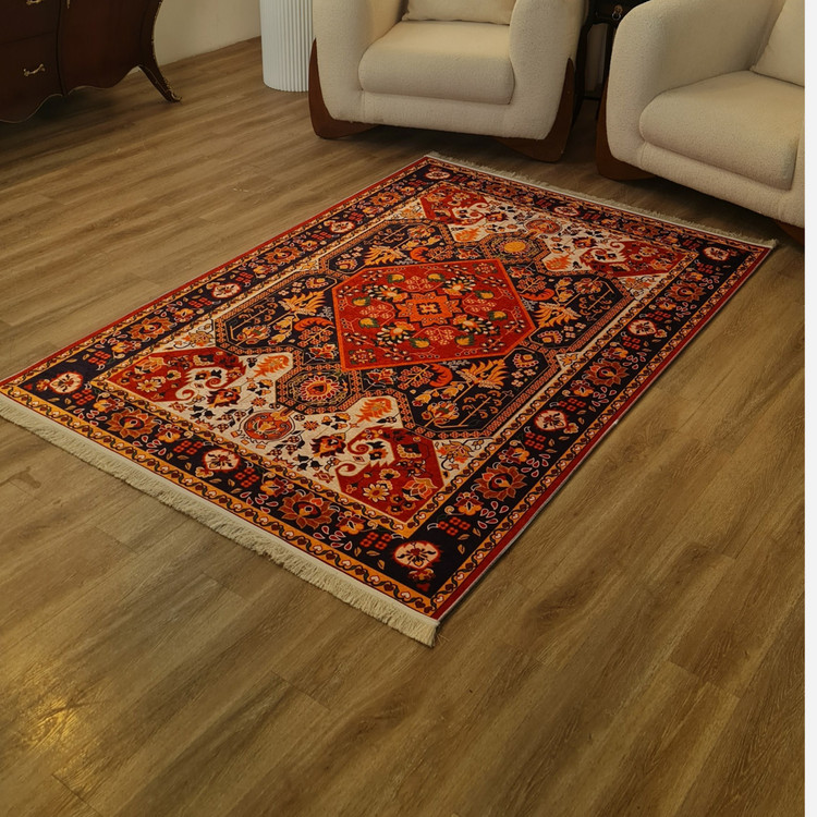 فرشینه مخمل طرح سنتی استُپ دار (ابعاد دلخواه) تولیدمیشه o126(پس کرایه)