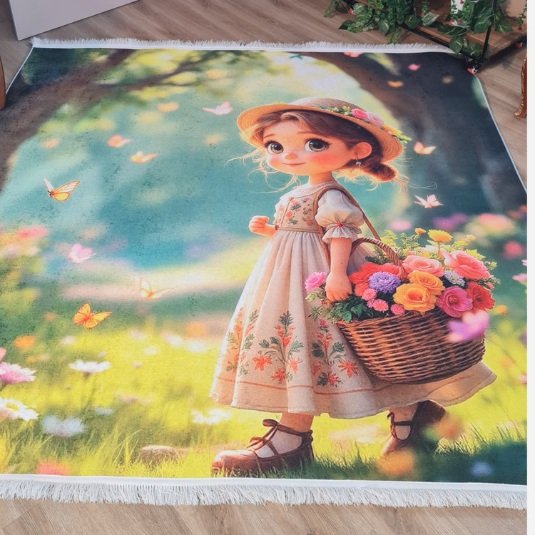 فرشینه سفارشی کودک جنس مخمل هازان تُرک استُپ دار (ابعاد سفارشی)u057(پس کرایه)