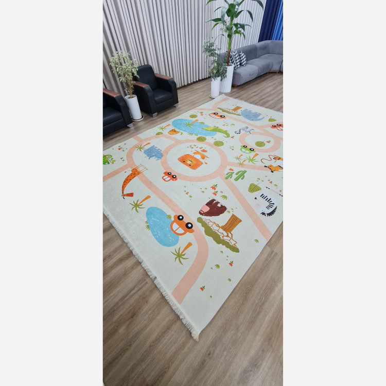 فرشینه کودک مخمل هازان تُرک استپ دار(ابعاد سفارشی)(پس کرایه)