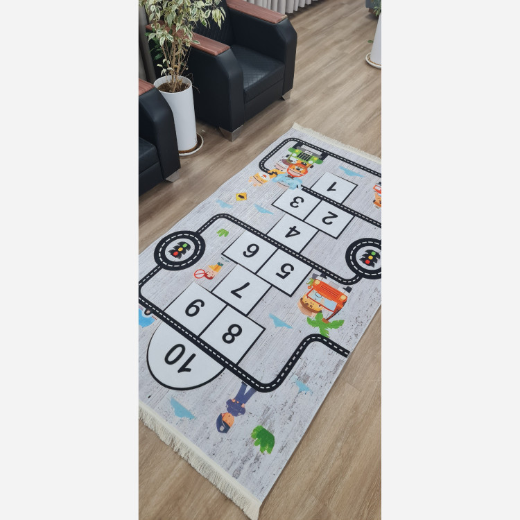 فرشینه کودک جنس مخمل طرح لِی لِی استُپ دار( ابعاد دلخواه) u300 (پس کرایه)