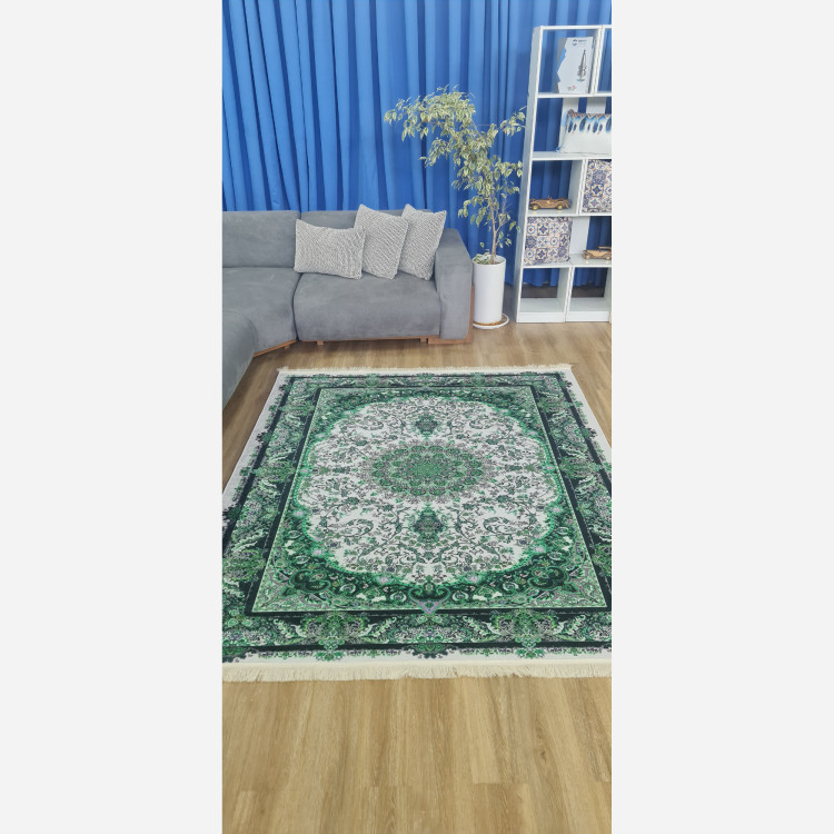 فرشینه سبز جنس مخمل مدرن استُپ دار (ابعاد دلخواه) h555 (پس کرایه)