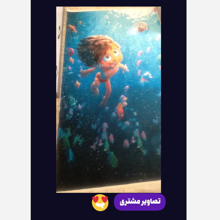 فرشینه کودک جنس مخمل هازان تُرک استُپ دار(ابعاد سفارشی)U279(پس کرایه)