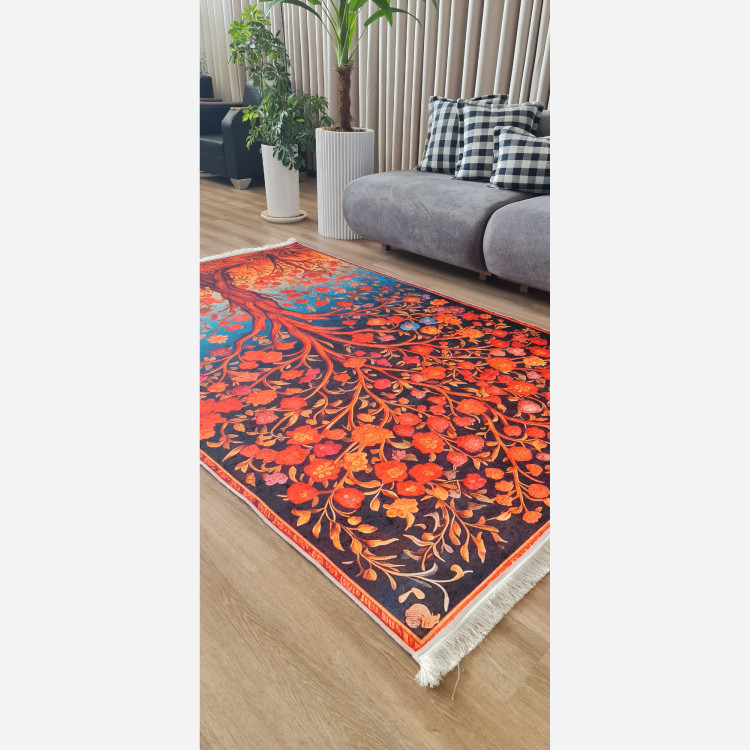 فرشینه مخمل مدرن طرح ابریشمی استُپ دار (ابعاد سفارشی) a087(پس کرایه)
