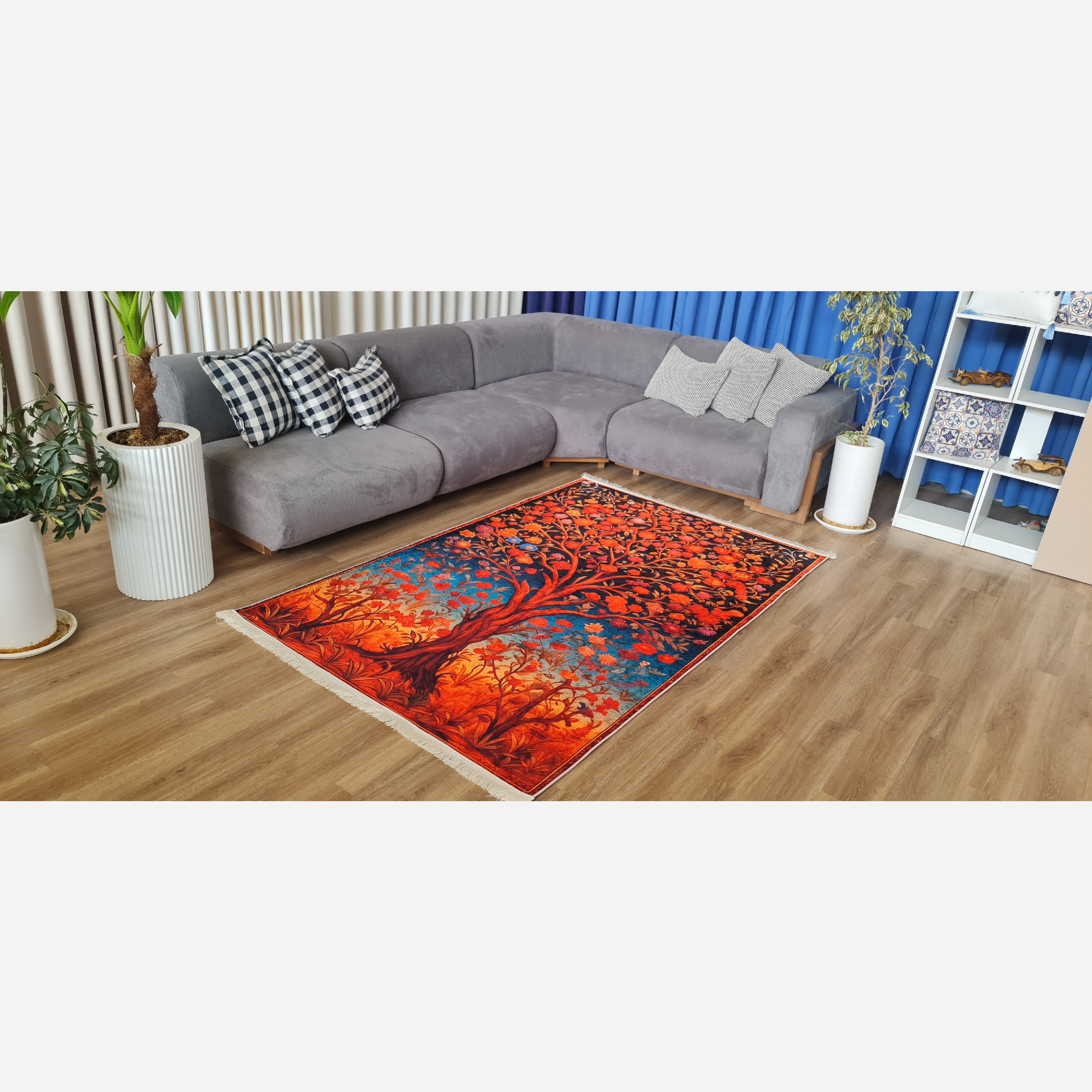 فرشینه مخمل مدرن طرح ابریشمی استُپ دار (ابعاد سفارشی) a087(پس کرایه)