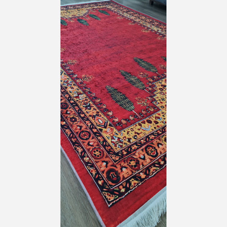 فرش رویه مخمل طرح سنتی استُپ دار (ابعاد سفارشی) تولید میشه(پس کرایه)