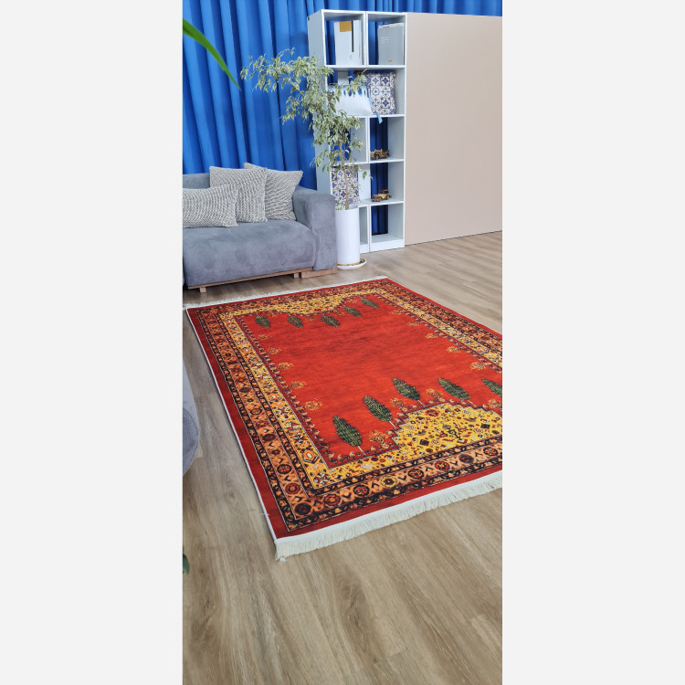 فرش رویه مخمل طرح سنتی استُپ دار (ابعاد سفارشی) تولید میشه(پس کرایه)