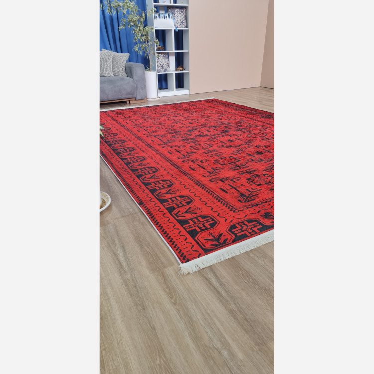 خرید فرشینه قرمز مخمل مدرن استُپ دار (ابعاد سفارشی) u452تولید میشه(پس کرایه)