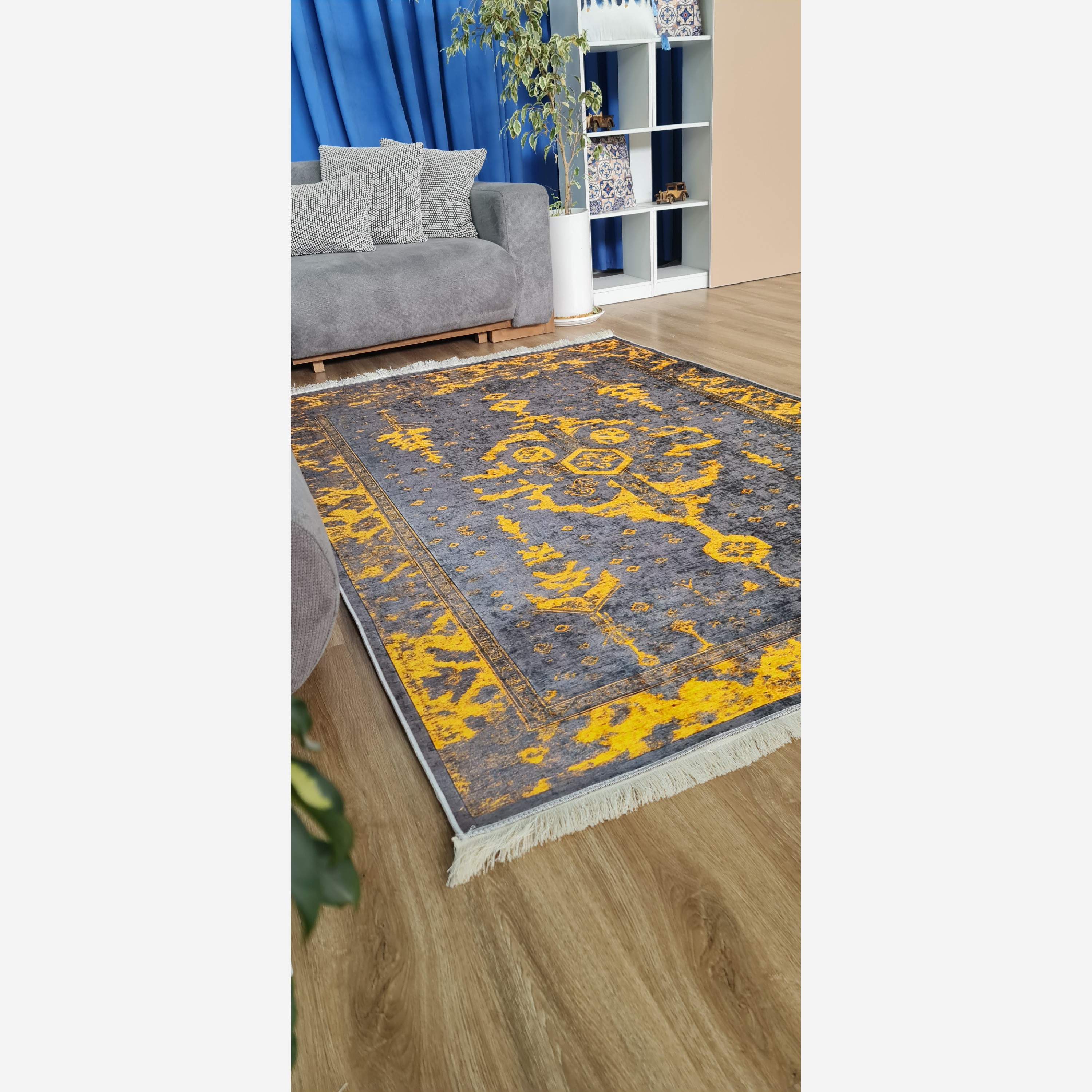 فرش وینتیج مخمل مدرن استُپ دار (ابعاد سفارشی) تولید میشه(پس کرایه)