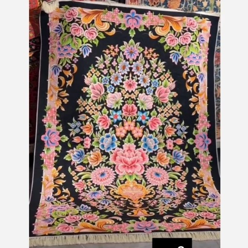 فرش مخمل مدرن طرح ابریشمی استُپ دار (ابعاد سفارشی) a007 (پس کرایه)