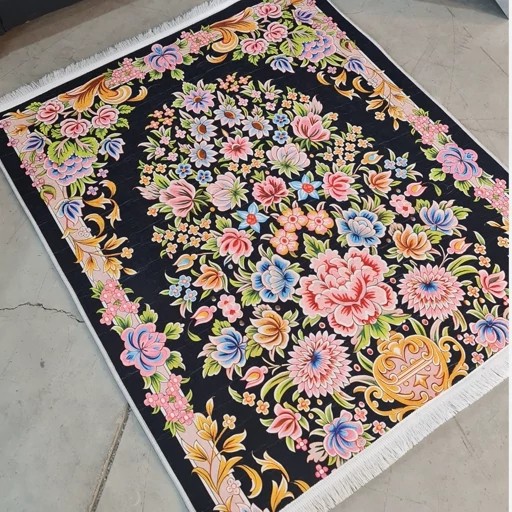 فرش مخمل مدرن طرح ابریشمی استُپ دار (ابعاد سفارشی) a007 (پس کرایه)