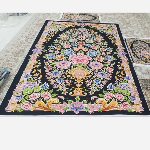 فرش مخمل مدرن طرح ابریشمی استُپ دار (ابعاد سفارشی) a007 (پس کرایه)