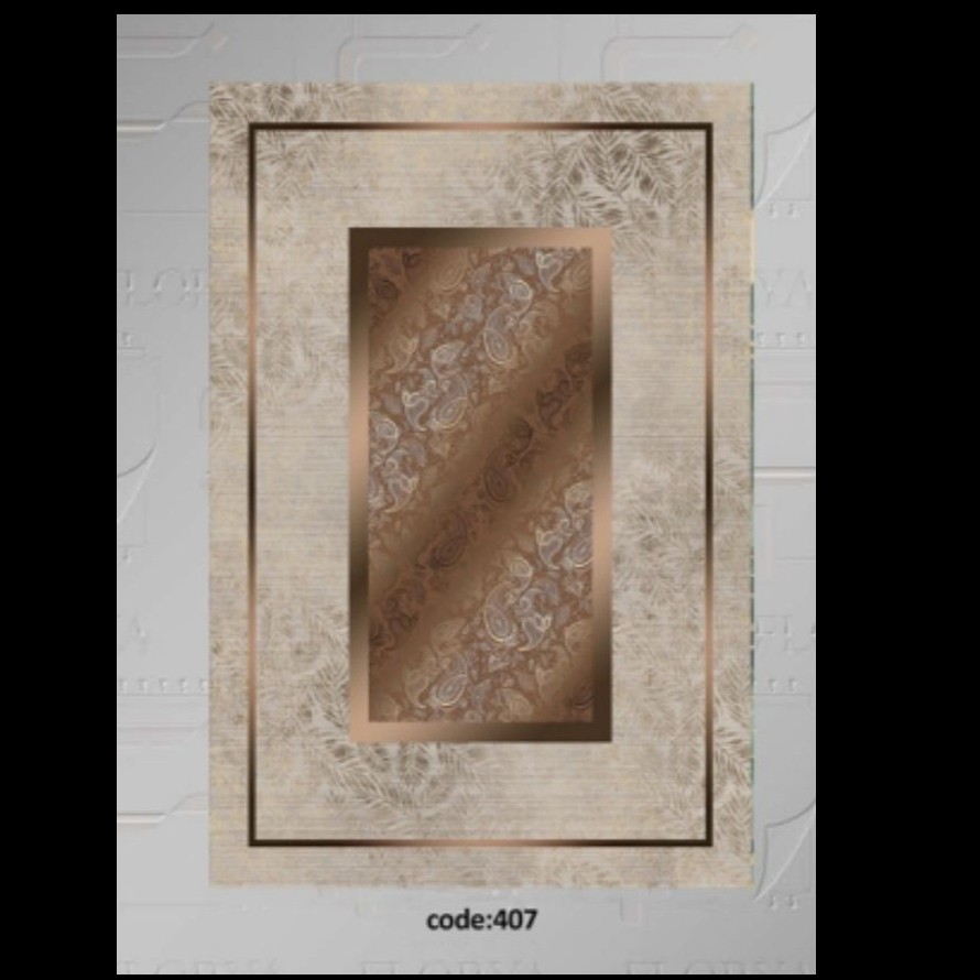 فرشینه مخمل کِرم مدرن ترمز دار (ابعاد دلخواه) h407 (پس کرایه)