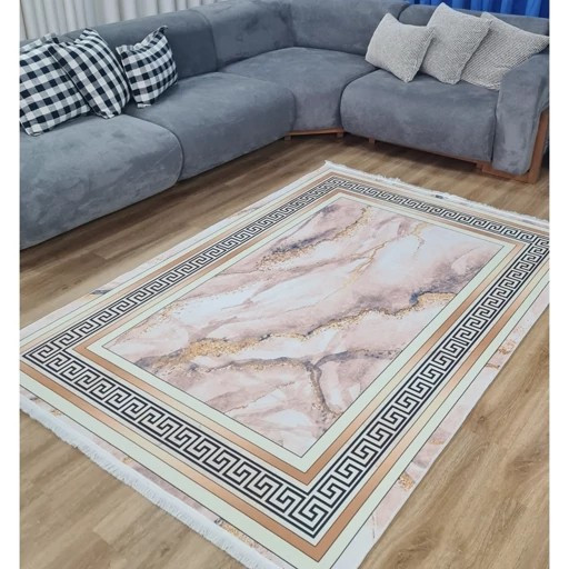 فرشینه مخمل ماربل مدرن استُپ دار (ابعاد سفارشی) (پس کرایه)