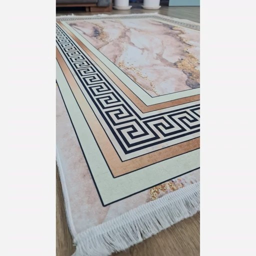 فرشینه مخمل ماربل مدرن استُپ دار (ابعاد سفارشی) (پس کرایه)