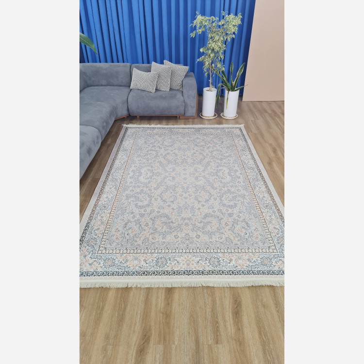 فرش افشان طوسی جنس مخمل هازان تُرک استُپ دار(ابعاد سفارشی)ضد سُر(پس کرایه)