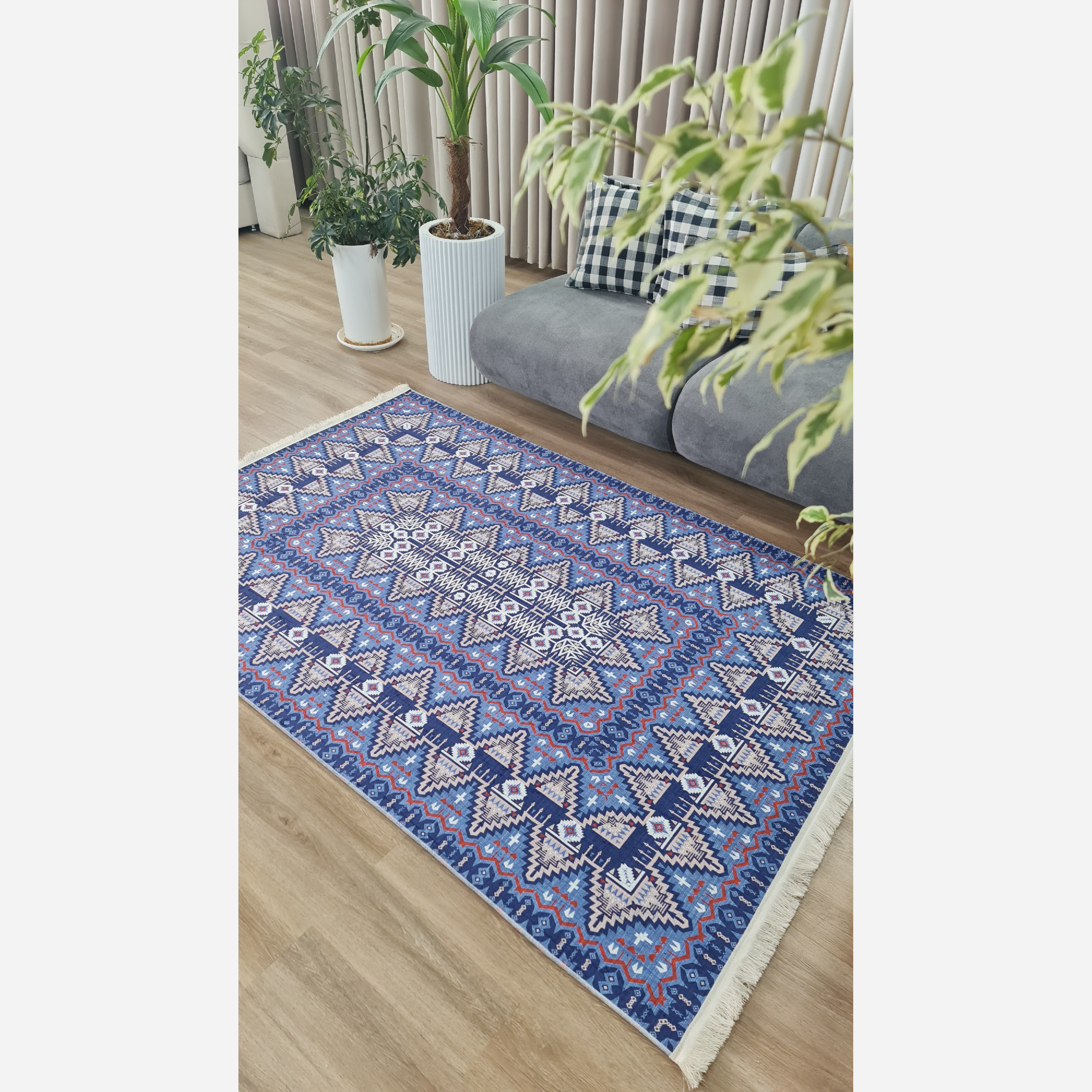 فرشینه کلاسیک جنس مخمل هازان تُرک استُپ دار(ابعاد سفارشی)ضد سُر(پس کرایه)