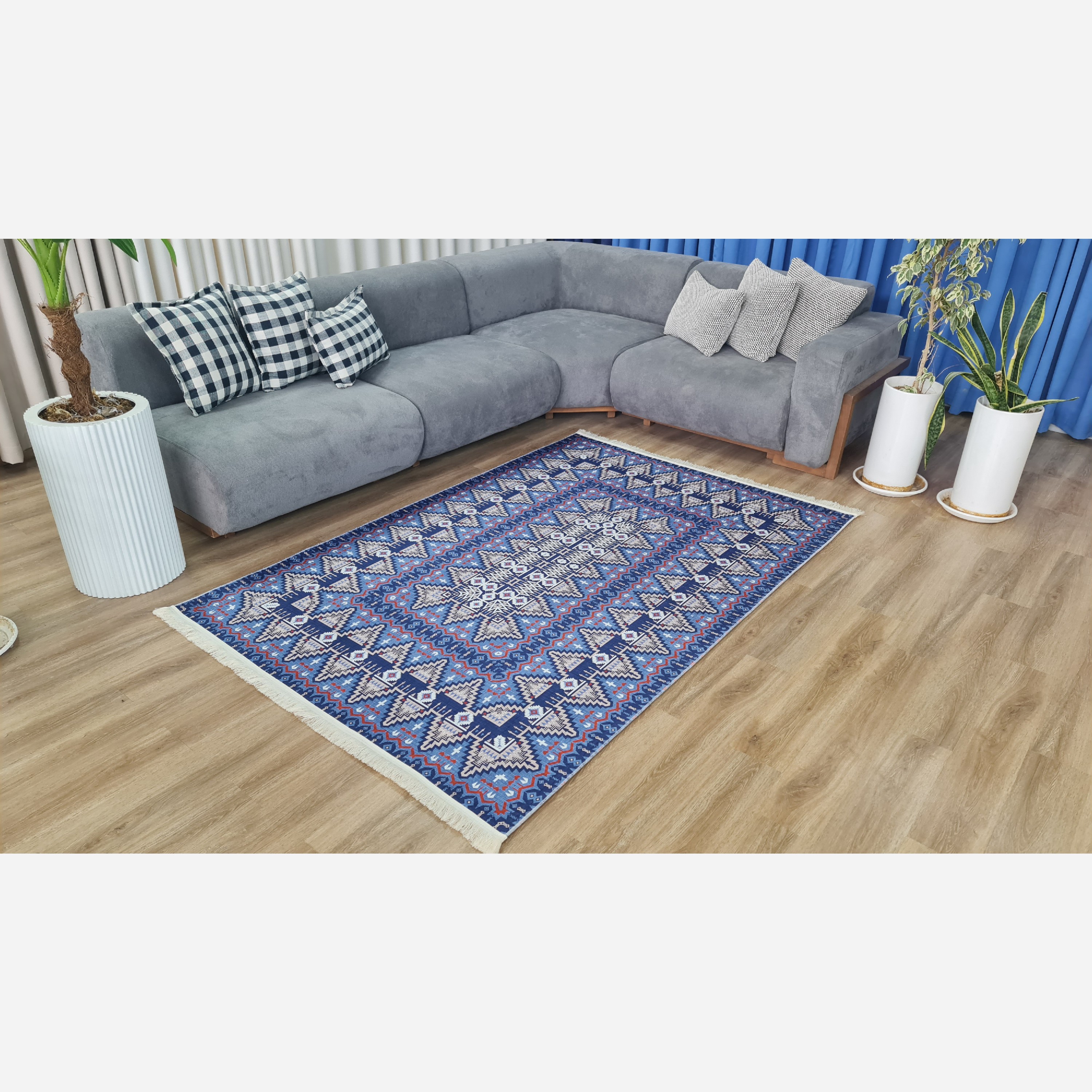فرشینه کلاسیک جنس مخمل هازان تُرک استُپ دار(ابعاد سفارشی)ضد سُر(پس کرایه)
