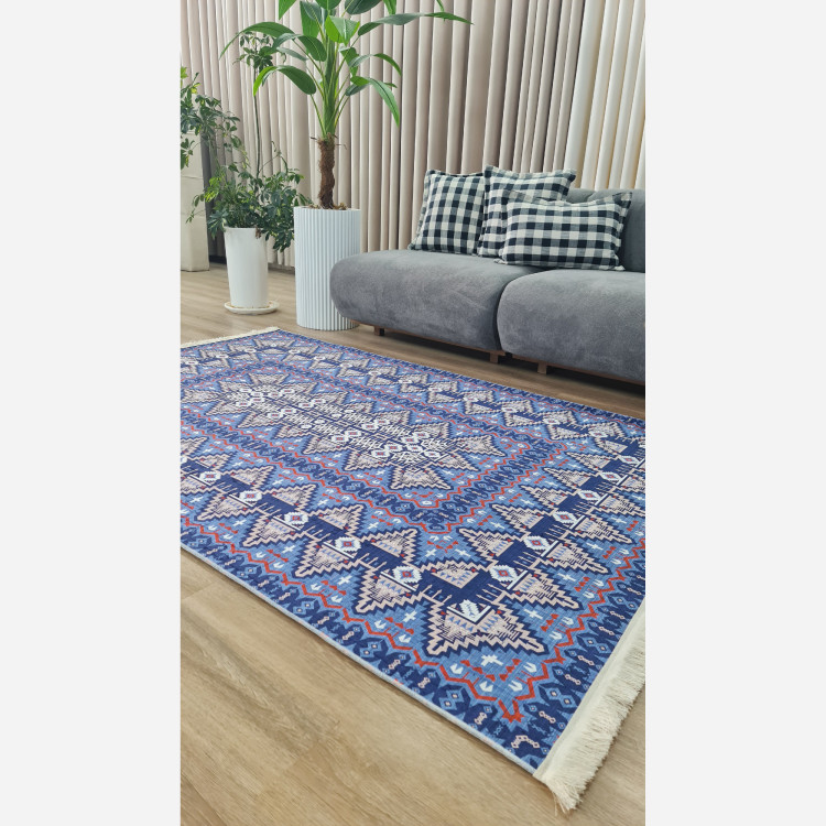 فرشینه کلاسیک جنس مخمل هازان تُرک استُپ دار(ابعاد سفارشی)ضد سُر(پس کرایه)