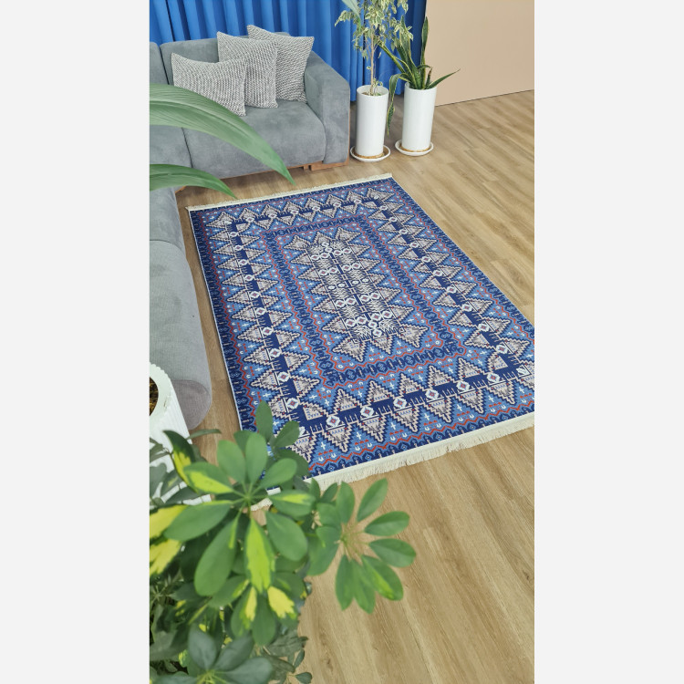 فرشینه کلاسیک جنس مخمل هازان تُرک استُپ دار(ابعاد سفارشی)ضد سُر(پس کرایه)