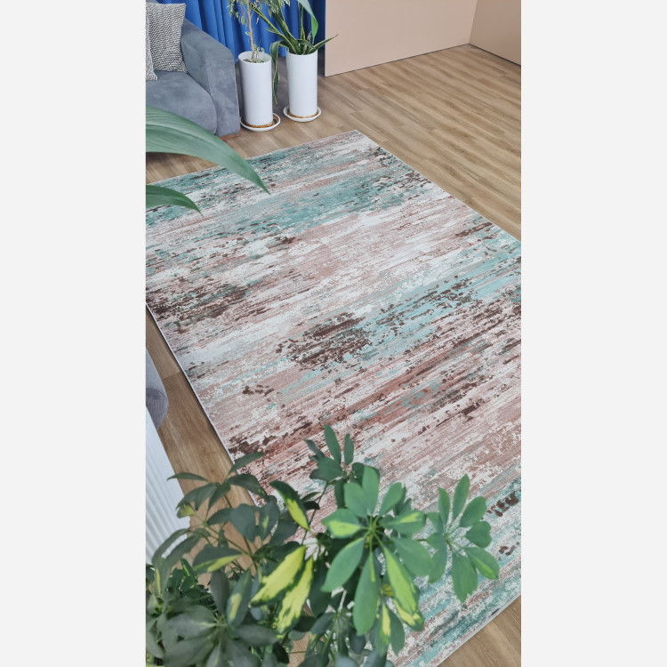 فرش مخمل طرح پتینه سنتی استُپ دار (ابعاد سفارشی) (پس کرایه)