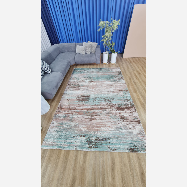 فرش مخمل طرح پتینه سنتی استُپ دار (ابعاد سفارشی) (پس کرایه)