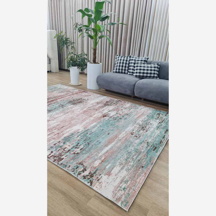 فرش مخمل طرح پتینه سنتی استُپ دار (ابعاد سفارشی) (پس کرایه)