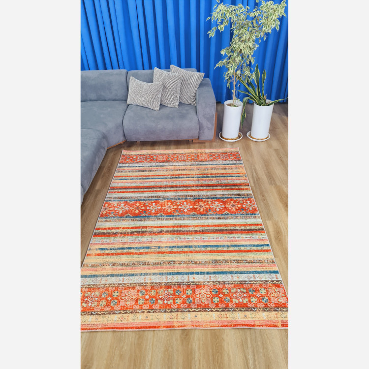 فرش مخمل طرح سنتی مراکشی استُپ دار (ابعاد سفارشی) (پس کرایه)