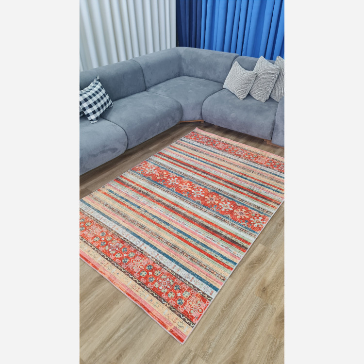 فرش مخمل طرح سنتی مراکشی استُپ دار (ابعاد سفارشی) (پس کرایه)